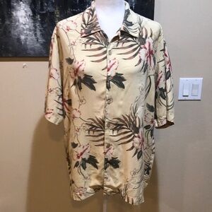 KulaKula Tropical Men's Silk Shirt-Size L
